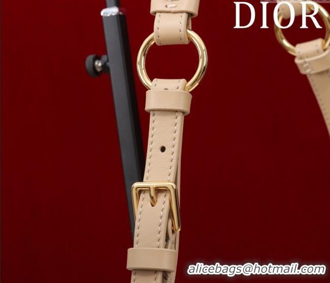 Buy Cheap Dior 30 Montaigne Wanderlust Mini Bag in Dior Oblique Chambray with Raffia Effect and Smooth Calfskin 1138 Bei