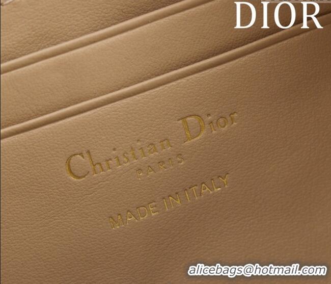 Buy Cheap Dior 30 Montaigne Wanderlust Mini Bag in Dior Oblique Chambray with Raffia Effect and Smooth Calfskin 1138 Bei