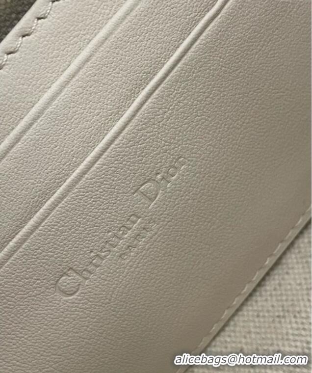 Spot Bulk Dior Diorstar Hobo Bag with Chain in Dior Oblique Chambray with Raffia Effect and Smooth Calfskin 1143 Blue 20