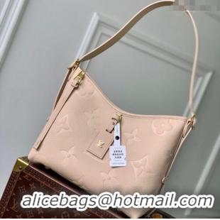 Unique Grade Louis Vuitton CarryAll PM Bag in Embossed Grained Cowhide Leather M14321 Sand Beige 2025