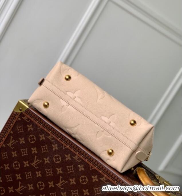 Unique Grade Louis Vuitton CarryAll PM Bag in Embossed Grained Cowhide Leather M14321 Sand Beige 2025