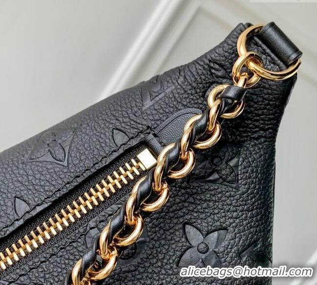 Top Grade Louis Vuitton High Rise PM bumbag in Monogram Leather M14353 Black 2025