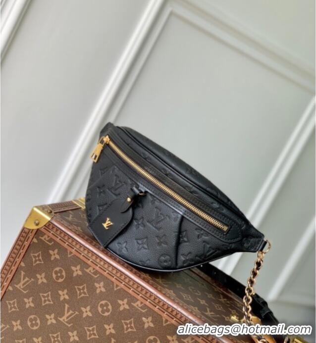 Top Grade Louis Vuitton High Rise PM bumbag in Monogram Leather M14353 Black 2025