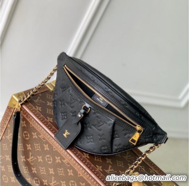 Top Grade Louis Vuitton High Rise PM bumbag in Monogram Leather M14353 Black 2025