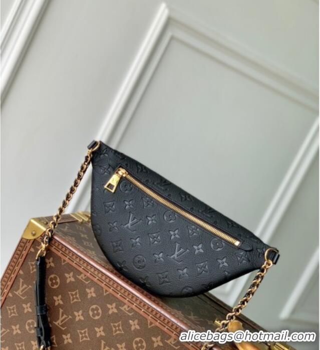 Top Grade Louis Vuitton High Rise PM bumbag in Monogram Leather M14353 Black 2025