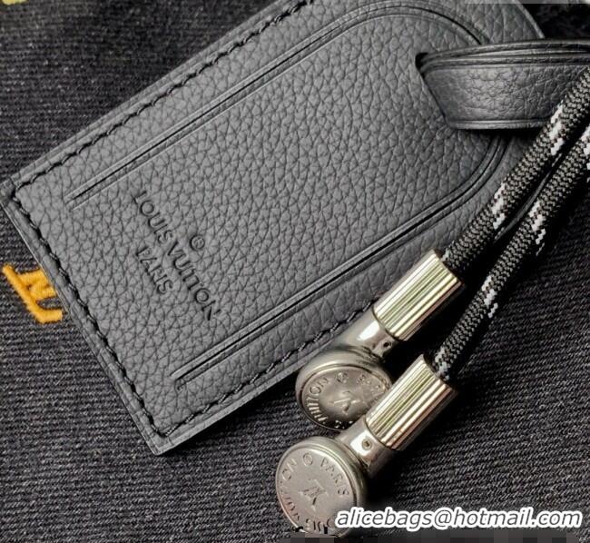 Reasonable Price Louis Vuitton Speedy Bandouliere 40 bag in Black LV Blason Denim M14136 2025