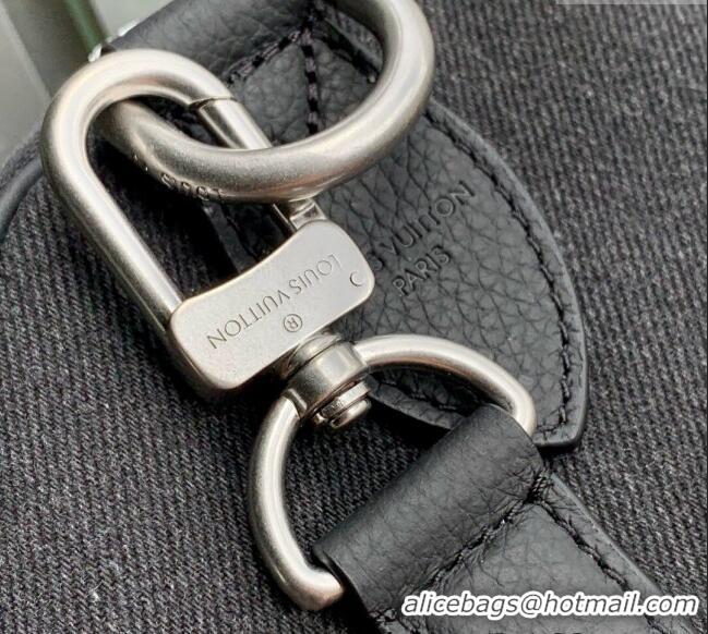 Reasonable Price Louis Vuitton Speedy Bandouliere 40 bag in Black LV Blason Denim M14136 2025