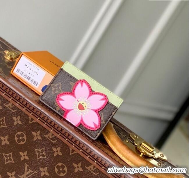 Market Sells Louis Vuitton LV x TM Card Holder Wallet in Sakura Brown Monogram Canvas with Cherry Blossom M13429 2025