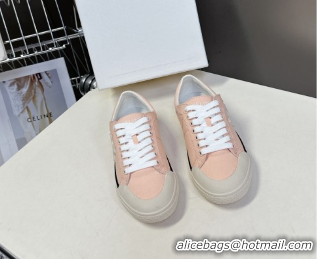 Low Price Celine Alan Sneakers with Triomphe in Canvas Light Pink 0428111
