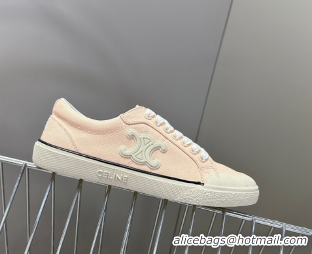 Low Price Celine Alan Sneakers with Triomphe in Canvas Light Pink 0428111