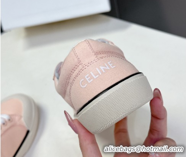 Low Price Celine Alan Sneakers with Triomphe in Canvas Light Pink 0428111