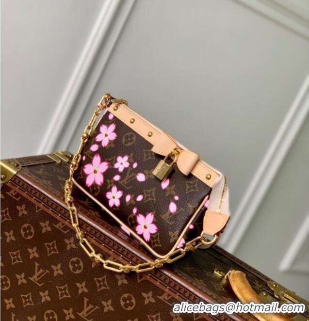 Inexpensive Louis Vuitton LV x TM Pochette Accessoires Mini bag in Sakura Monogram Canvas with Cherry Blossom M13666 202