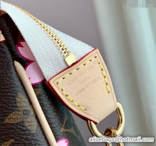 Inexpensive Louis Vuitton LV x TM Pochette Accessoires Mini bag in Sakura Monogram Canvas with Cherry Blossom M13666 202