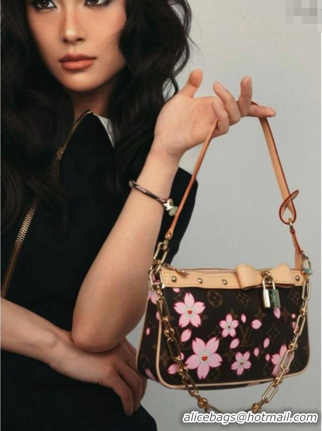 Inexpensive Louis Vuitton LV x TM Pochette Accessoires Mini bag in Sakura Monogram Canvas with Cherry Blossom M13666 202