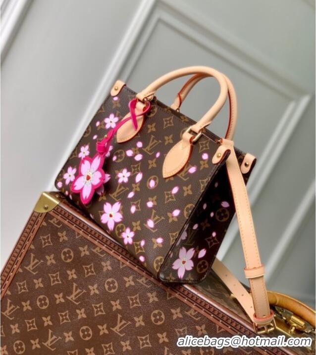 Promotional Louis Vuitton LV x TM OnTheGo PM bag in Sakura Monogram Canvas with Cherry Blossom M13269 2025