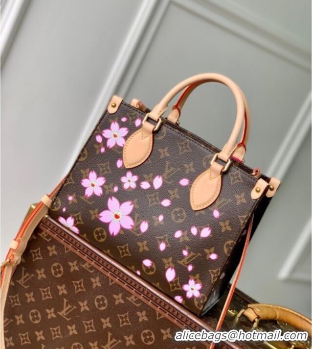 Promotional Louis Vuitton LV x TM OnTheGo PM bag in Sakura Monogram Canvas with Cherry Blossom M13269 2025