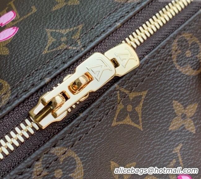 Luxury Cheap Louis Vuitton LV x TM Speedy Bandouliere 25 bag in Sakura Monogram Canvas with Cherry Blossom M14174 2025