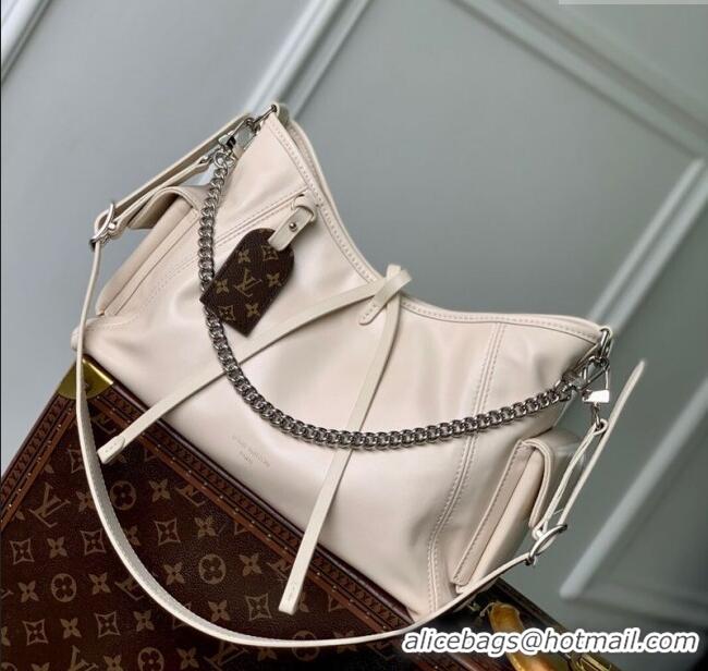 Top Grade Louis Vuitton CarryAll Cargo Vibe PM Bag in Lambskin leather Vanilla M12919 White 2025