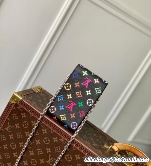 Famous Brand Louis Vuitton LV x TM Phone Pouch Metis in Multicolored Monogram Canvas M14098 Black 2025
