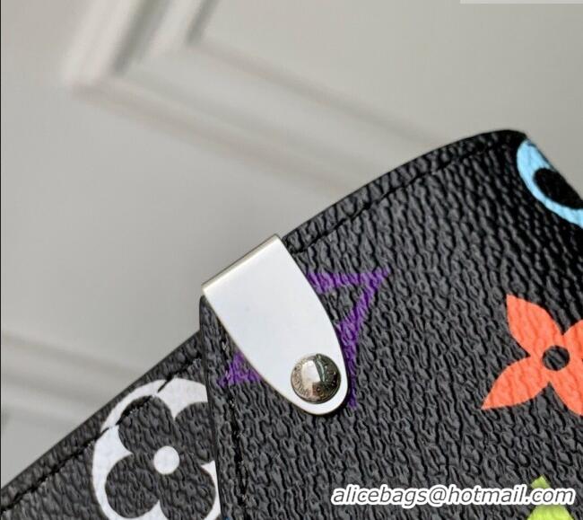 Famous Brand Louis Vuitton LV x TM Phone Pouch Metis in Multicolored Monogram Canvas M14098 Black 2025
