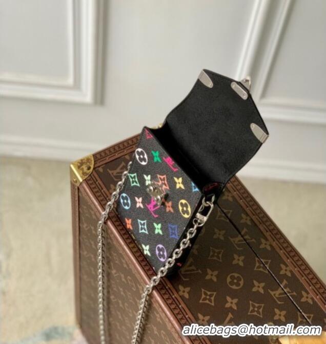Famous Brand Louis Vuitton LV x TM Phone Pouch Metis in Multicolored Monogram Canvas M14098 Black 2025