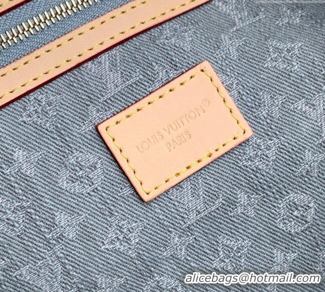 Top Quality Louis Vuitton Keepall Bandouliere 45 travel bag in Cloudy Grey Certified Organic Cotton M13748 2025
