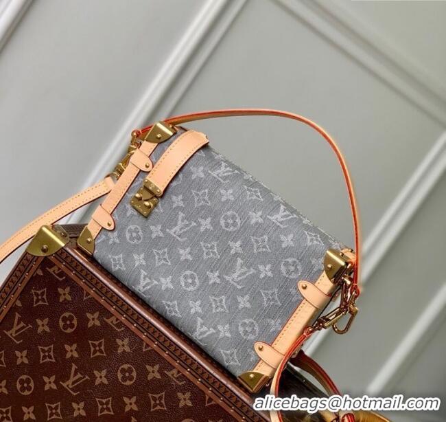Top Grade Louis Vuitton Side Trunk MM bag in Cloudy Grey Certified Organic Cotton M13285 2025