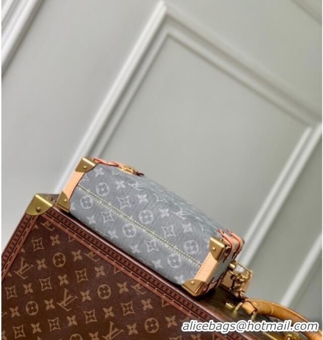 Top Grade Louis Vuitton Side Trunk MM bag in Cloudy Grey Certified Organic Cotton M13285 2025