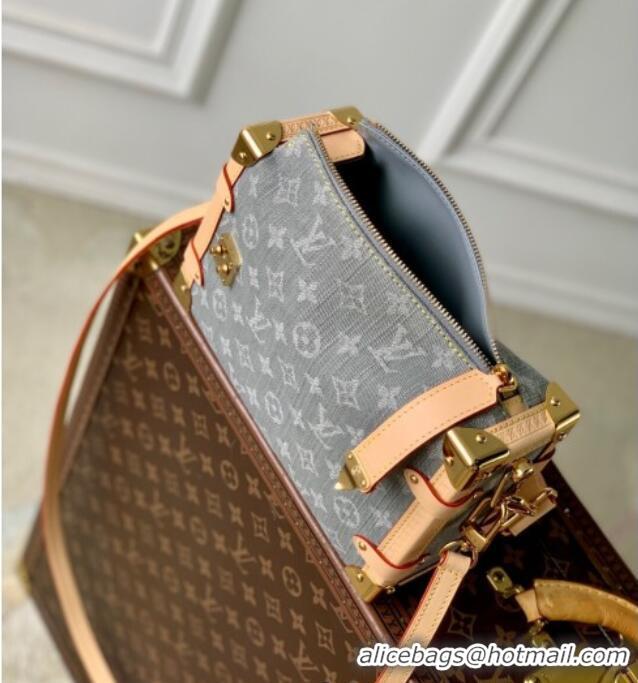Top Grade Louis Vuitton Side Trunk MM bag in Cloudy Grey Certified Organic Cotton M13285 2025
