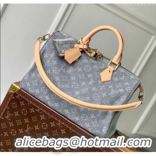 Famous Brand Louis Vuitton Speedy Soft 30 bag in Cloudy Grey Certified Organic Cotton M13344 2025