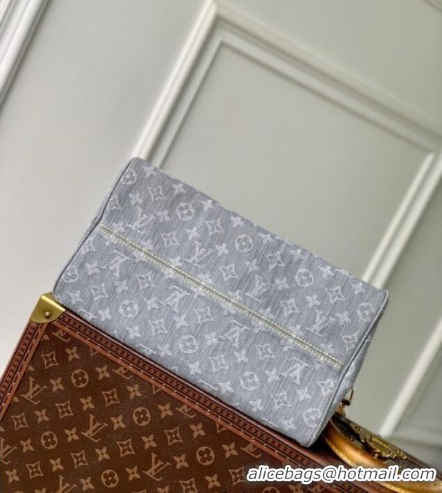 Famous Brand Louis Vuitton Speedy Soft 30 bag in Cloudy Grey Certified Organic Cotton M13344 2025