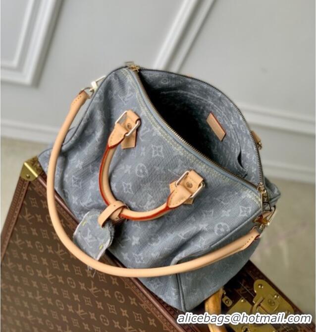 Famous Brand Louis Vuitton Speedy Soft 30 bag in Cloudy Grey Certified Organic Cotton M13344 2025