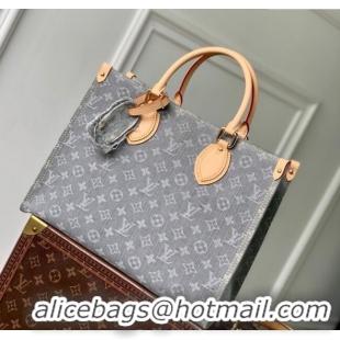 Cheap Price Louis Vuitton OnTheGo MM bag in Cloudy Grey Certified Organic Cotton M13189 2025