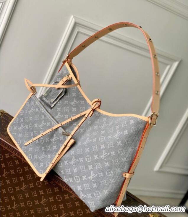 Famous Brand Louis Vuitton CarryAll MM bag in Cloudy Grey Certified Organic Cotton M13289 2025