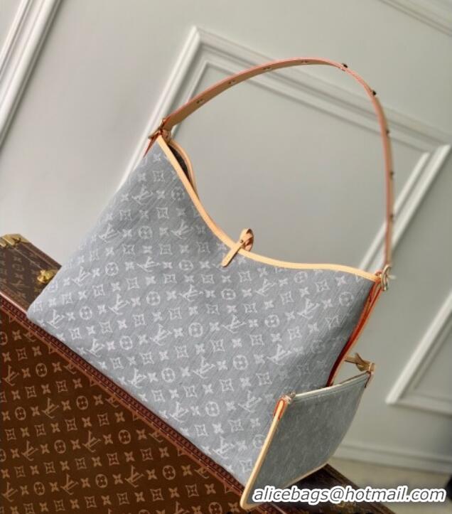 Famous Brand Louis Vuitton CarryAll MM bag in Cloudy Grey Certified Organic Cotton M13289 2025