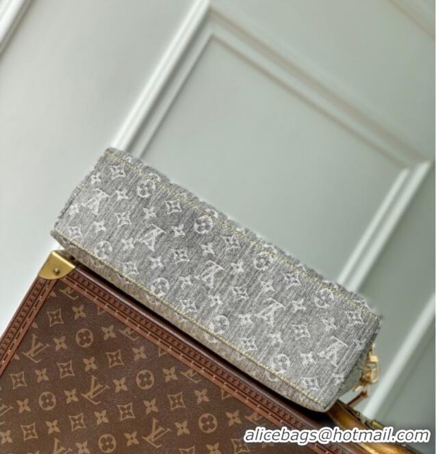Well Crafted Louis Vuitton Coussin Hobo MM bag in Cloudy Grey Certified Organic Cotton M13390 2025