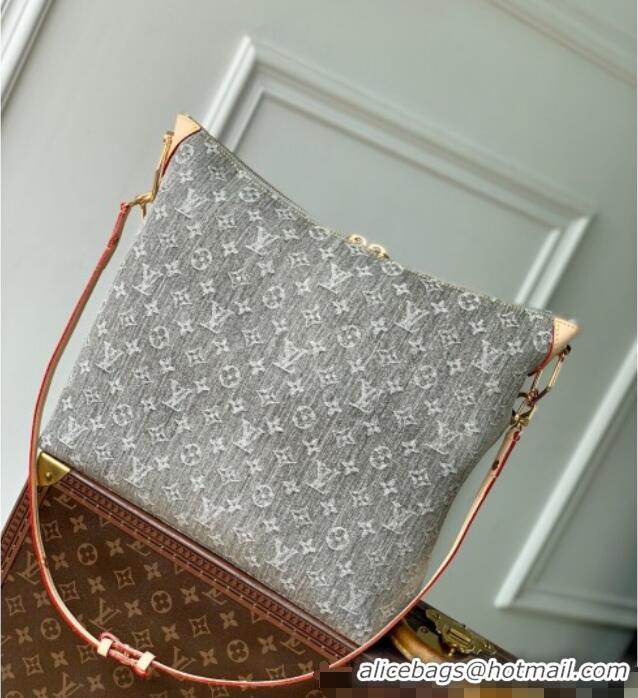 Well Crafted Louis Vuitton Coussin Hobo MM bag in Cloudy Grey Certified Organic Cotton M13390 2025