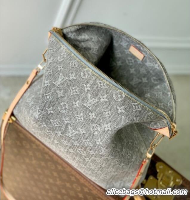 Well Crafted Louis Vuitton Coussin Hobo MM bag in Cloudy Grey Certified Organic Cotton M13390 2025