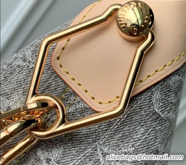 Well Crafted Louis Vuitton Coussin Hobo MM bag in Cloudy Grey Certified Organic Cotton M13390 2025