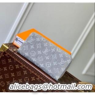 Top Grade Louis Vuitton Zippy Wallet in Cloudy Grey Certified Organic Cotton M13214 2025