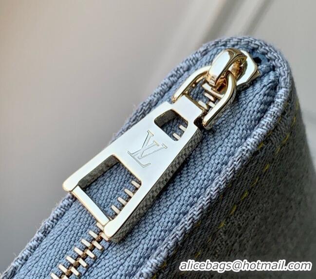 Well Crafted Louis Vuitton Zippy Coin Purse Wallet in Cloudy Grey Certified Organic Cotton M14277 2025
