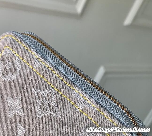 Well Crafted Louis Vuitton Zippy Coin Purse Wallet in Cloudy Grey Certified Organic Cotton M14277 2025