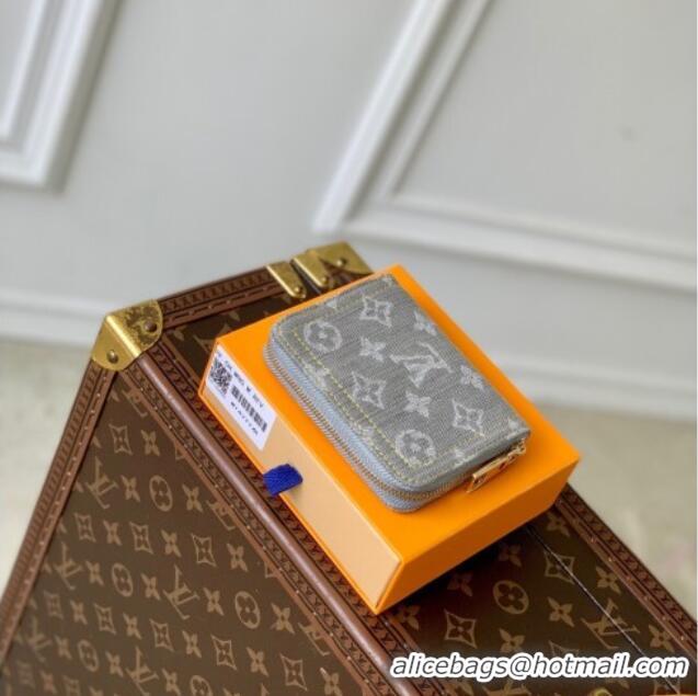 Well Crafted Louis Vuitton Zippy Coin Purse Wallet in Cloudy Grey Certified Organic Cotton M14277 2025