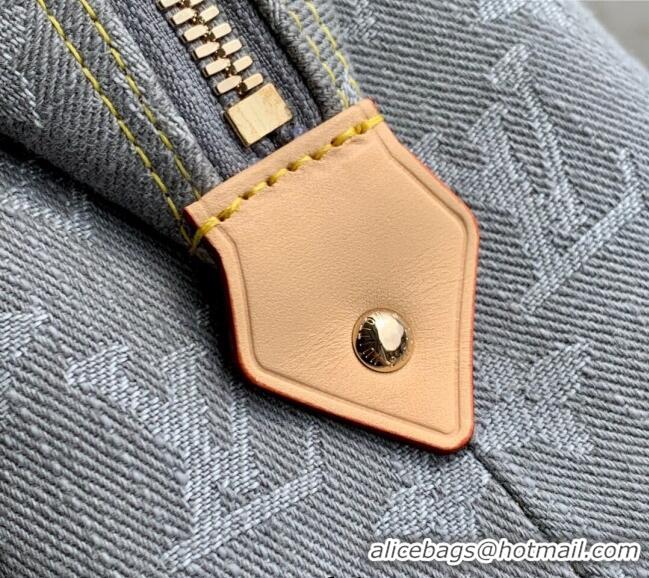 Top Grade Louis Vuitton Cosmetic Pouch GM in Cloudy Grey Certified Organic Cotton M13750 2025