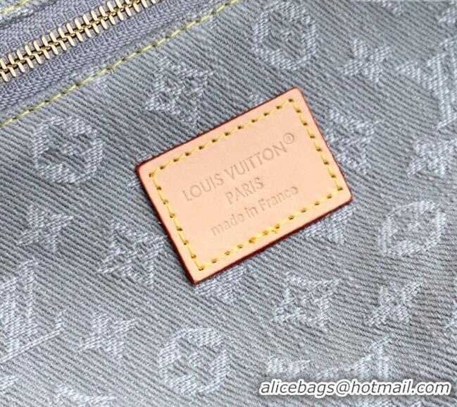 Top Grade Louis Vuitton Cosmetic Pouch GM in Cloudy Grey Certified Organic Cotton M13750 2025