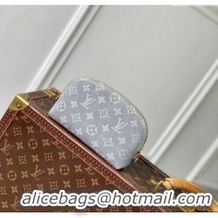 Top Grade Louis Vuitton Cosmetic Pouch PM in Cloudy Grey Certified Organic Cotton M13751 2025