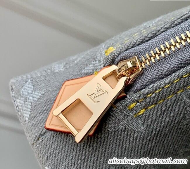 Top Grade Louis Vuitton Cosmetic Pouch PM in Cloudy Grey Certified Organic Cotton M13751 2025