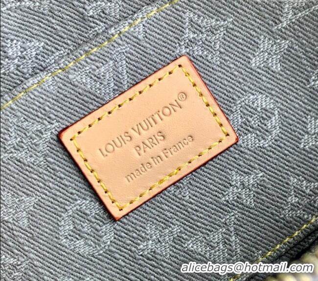 Top Grade Louis Vuitton Cosmetic Pouch PM in Cloudy Grey Certified Organic Cotton M13751 2025