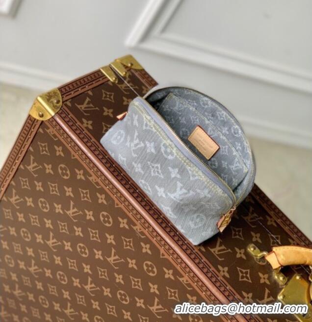 Top Grade Louis Vuitton Cosmetic Pouch PM in Cloudy Grey Certified Organic Cotton M13751 2025
