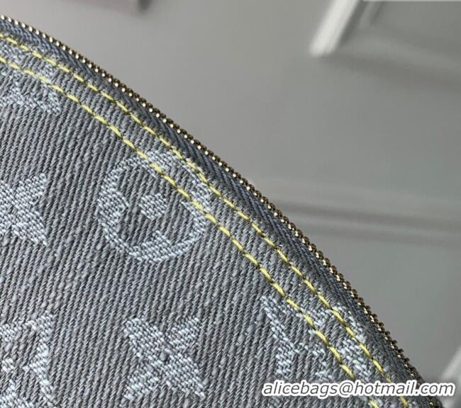 Top Grade Louis Vuitton Cosmetic Pouch PM in Cloudy Grey Certified Organic Cotton M13751 2025